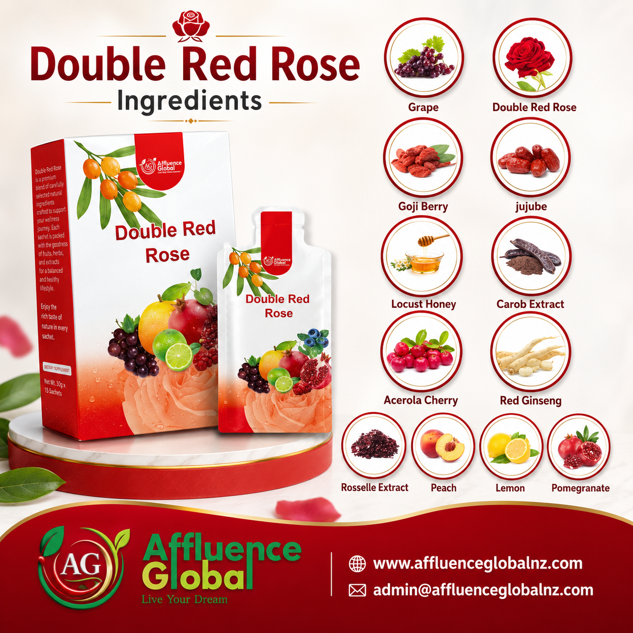 Double Red Rose product overview